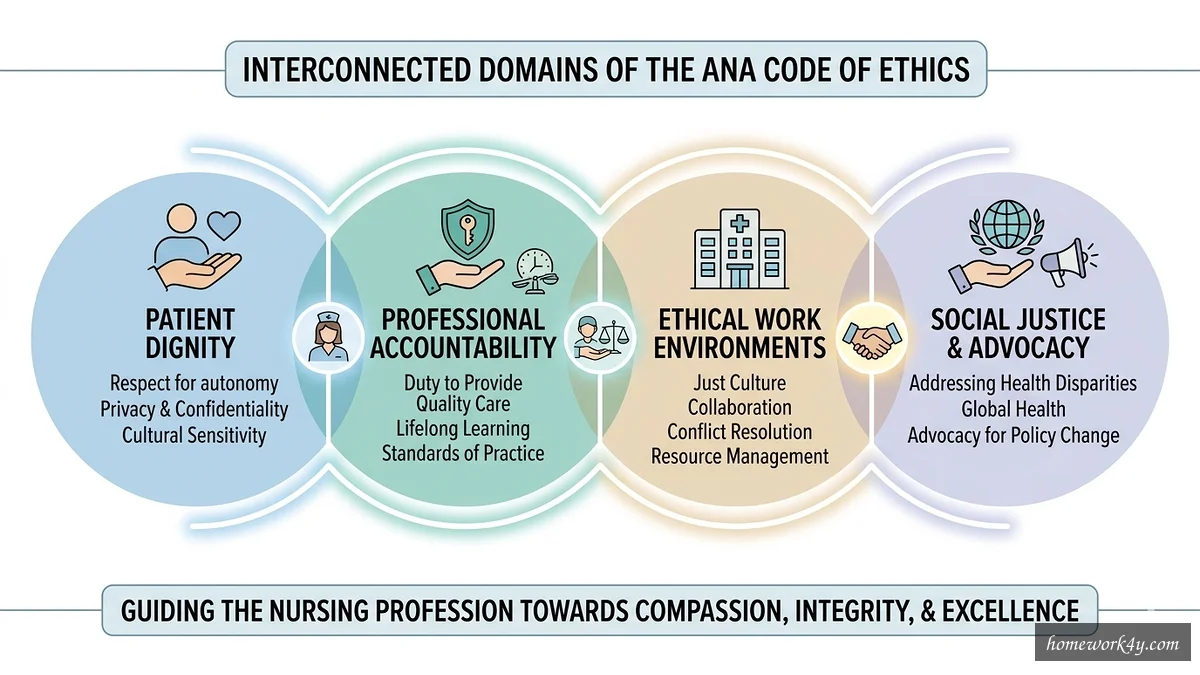 Interconnected domains of the ANA Code of Ethics