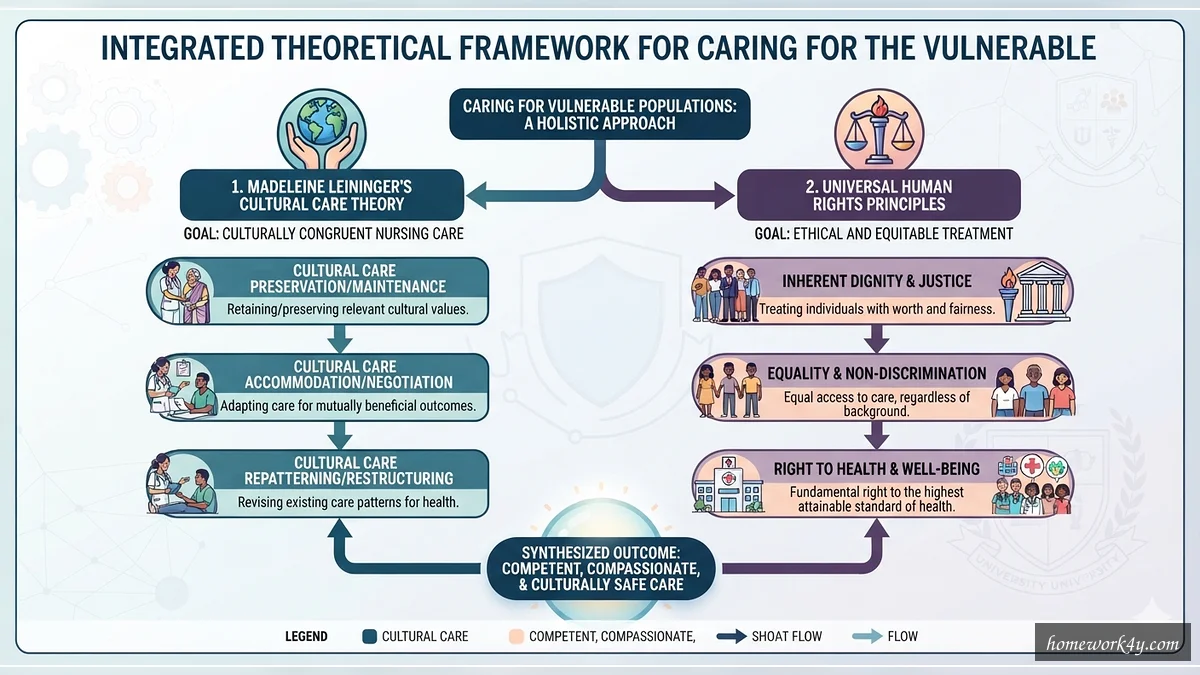 Flowchart simplifying theoretical frameworks for caring for the vulnerable