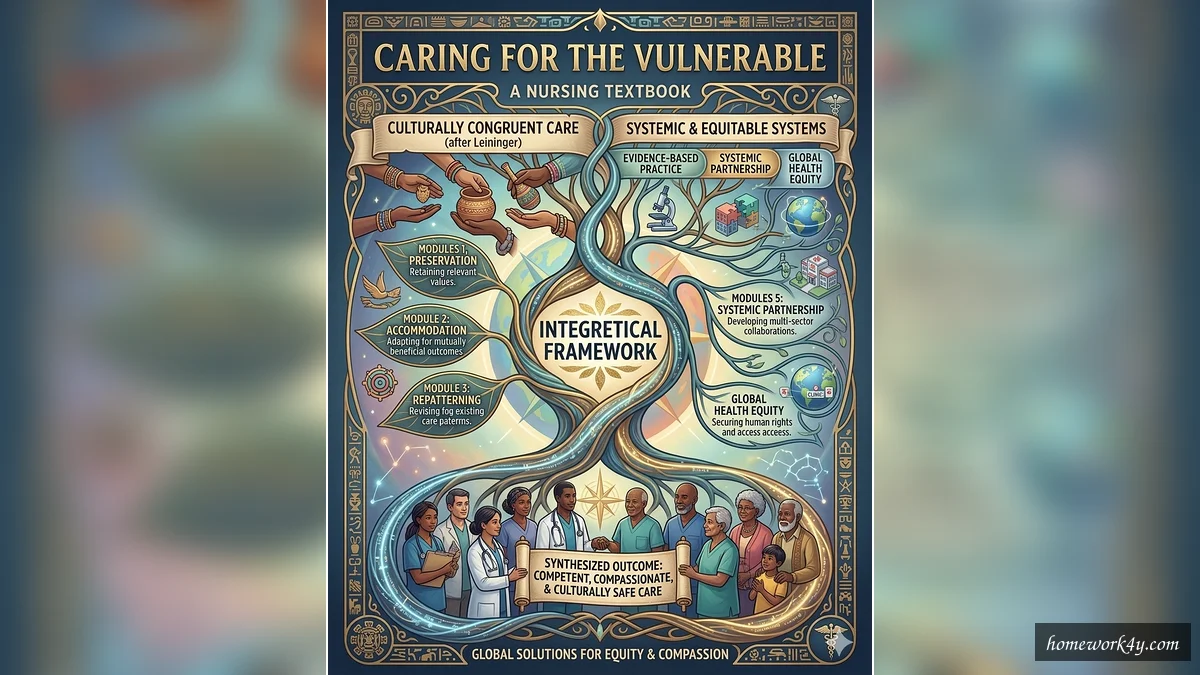 Book cover design for caring for the vulnerable in nursing practice