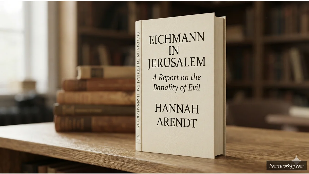 Eichmann in Jerusalem book cover, banality of evil concept