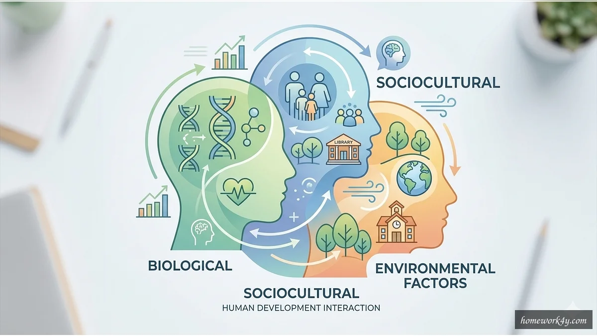 Conceptual illustration of human development factors interaction