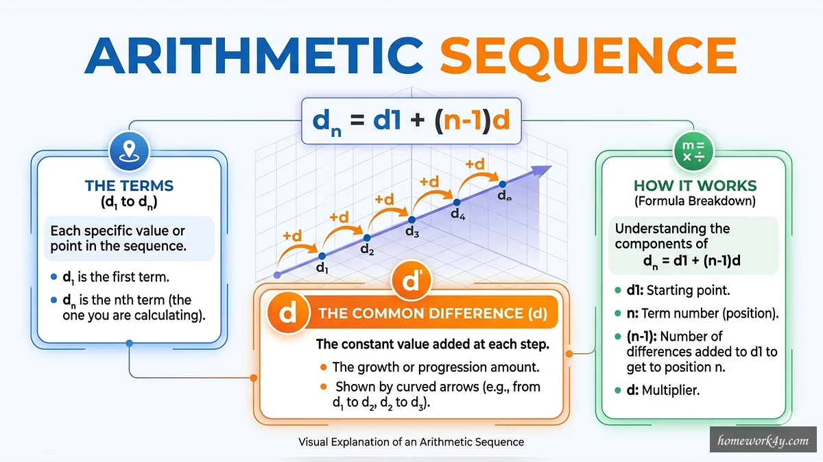 Arithmetic Sequence Vector Schematic