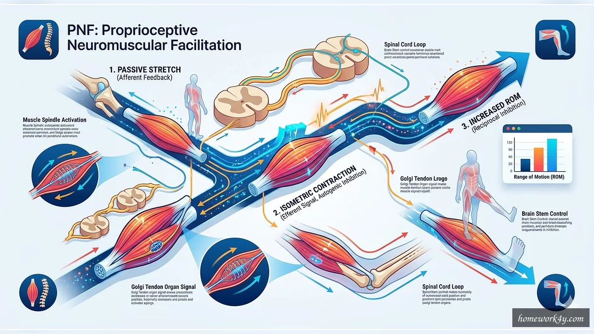 Proprioceptive neuromuscular facilitation (PNF) illustration