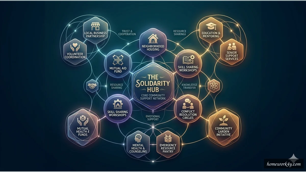 Communal solidarity network, social justice, political philosophy