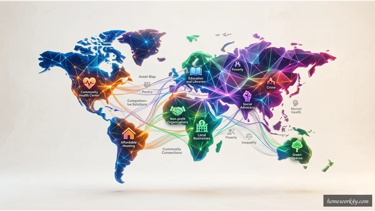 Community asset mapping concept illustration