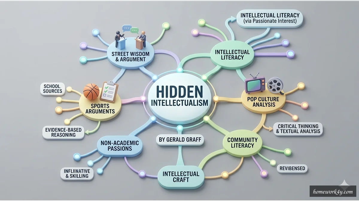 Mind map, non-academic passions, intellectual literacy, education