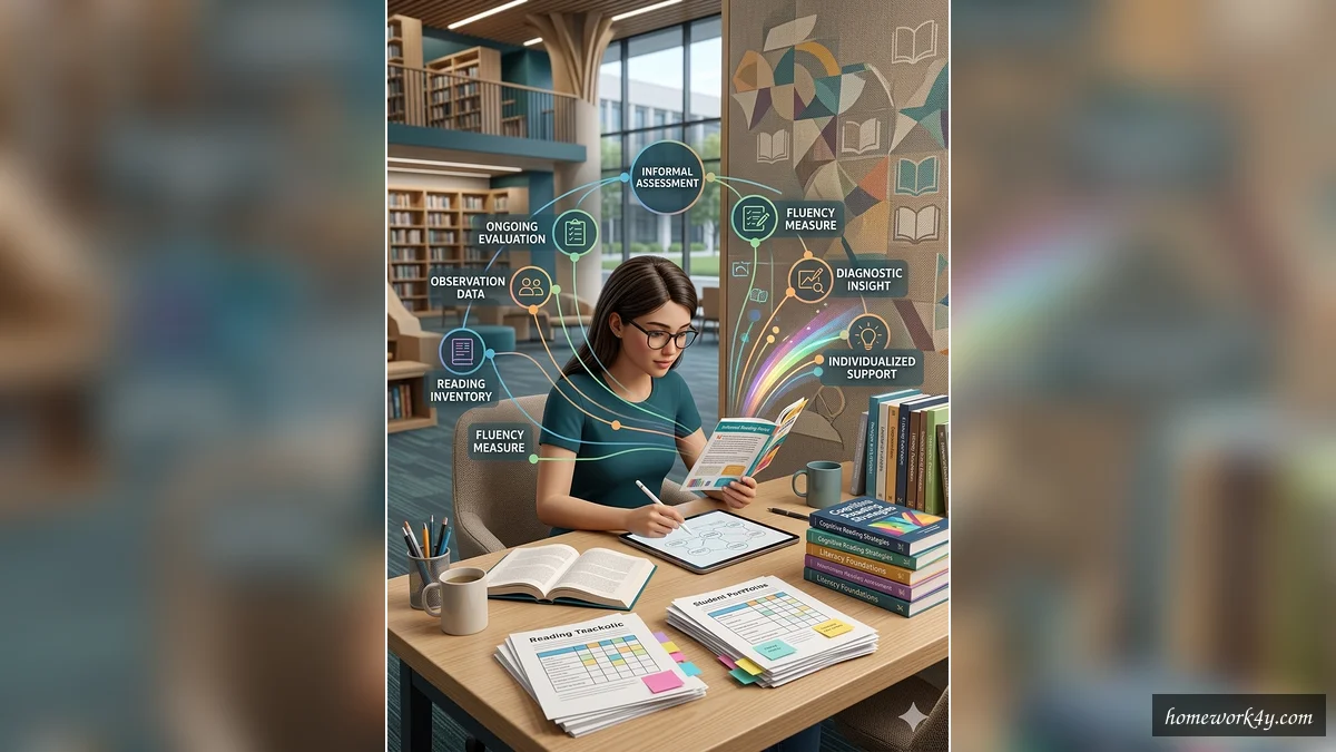 Student Engaged in Reading with Educational Materials