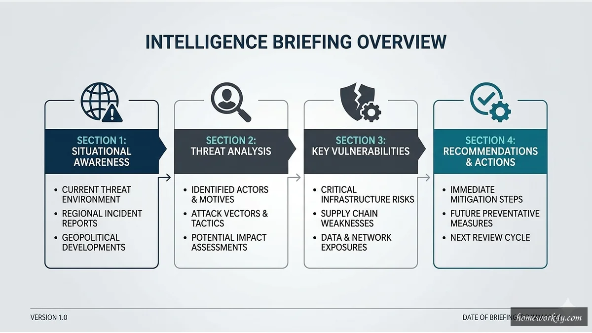 Intelligence Briefing Format Schematic
