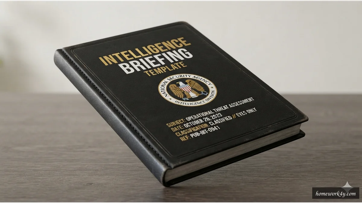 Intelligence Briefing Template Book Cover