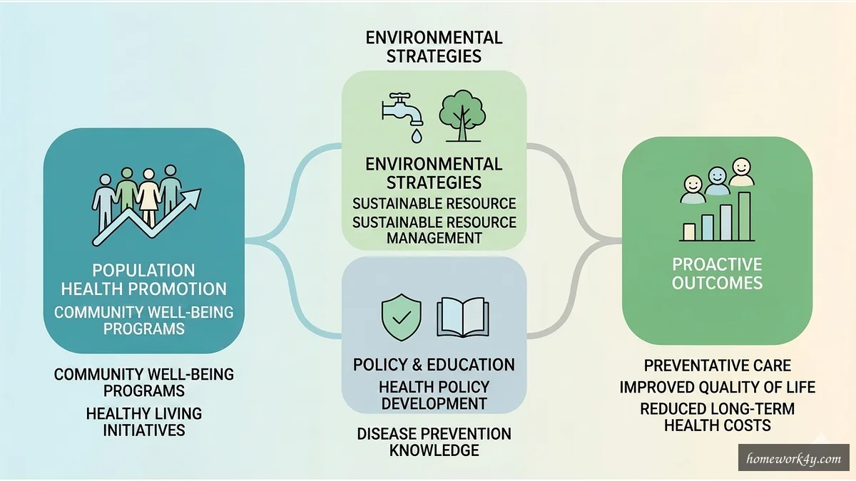 Population-based preventative strategies schematic for community health