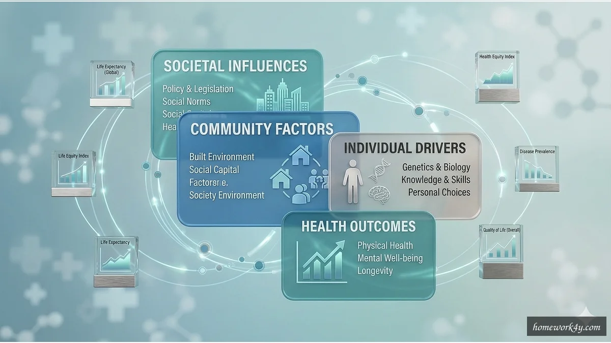 Socio-ecological framework illustration for public health