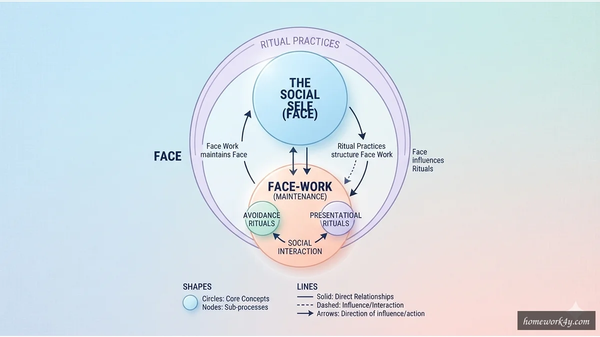 Ritual practices in social interaction diagram
