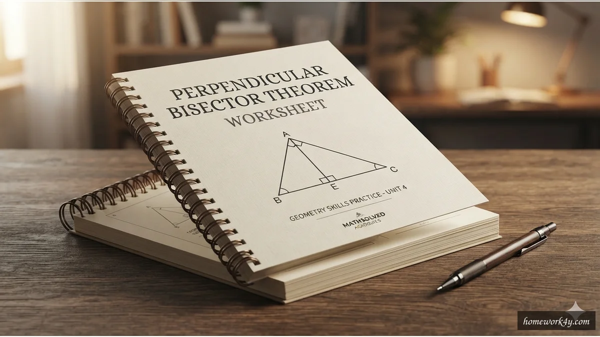 Perpendicular Bisector Theorem Worksheet book cover