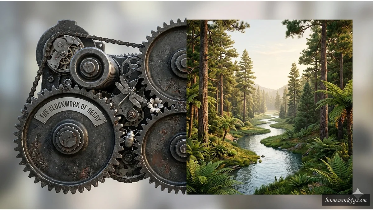 Duality of nature concept, juxtaposing violence and beauty in Pilgrim at Tinker Creek