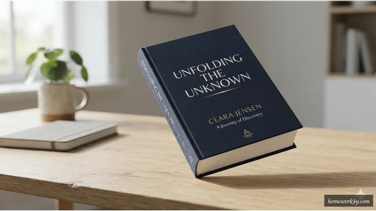 Sleek 3D angled book mockup of PowerPoint presentation examples for students on a clean workspace