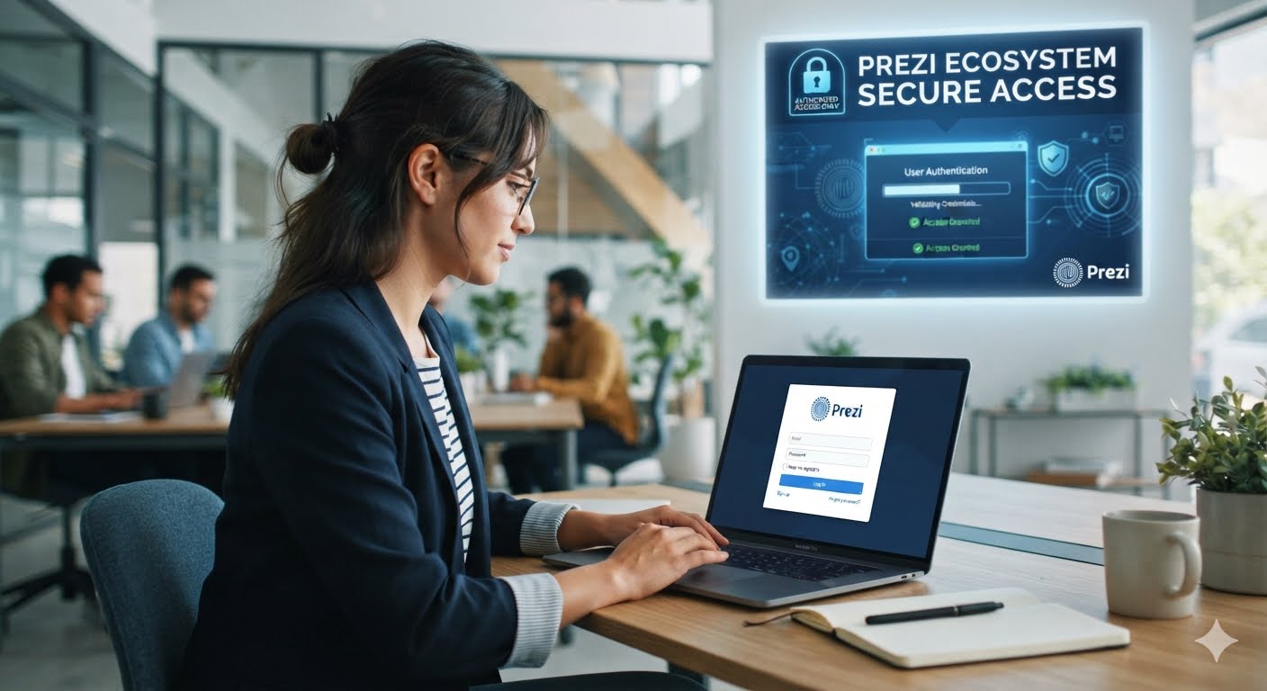 Secure login portal for Prezi ecosystem