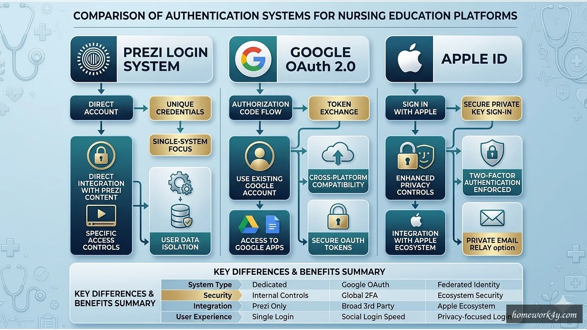 Prezi Login Comparison Infographic