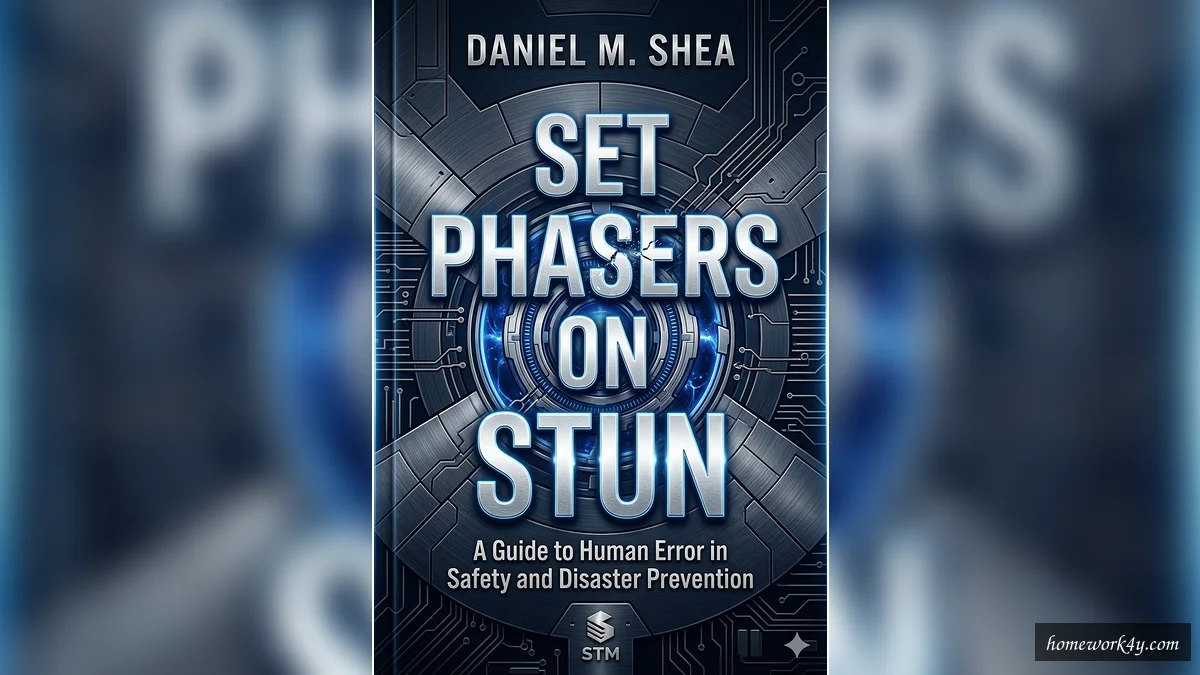 Book cover design for 'Set Phasers on Stun' featuring a futuristic, high-tech aesthetic