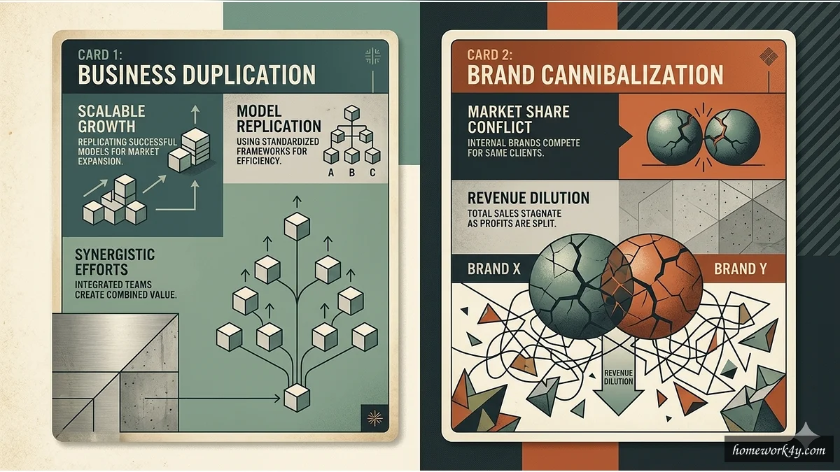 Business duplication versus brand cannibalization, strategic market expansion and retail growth