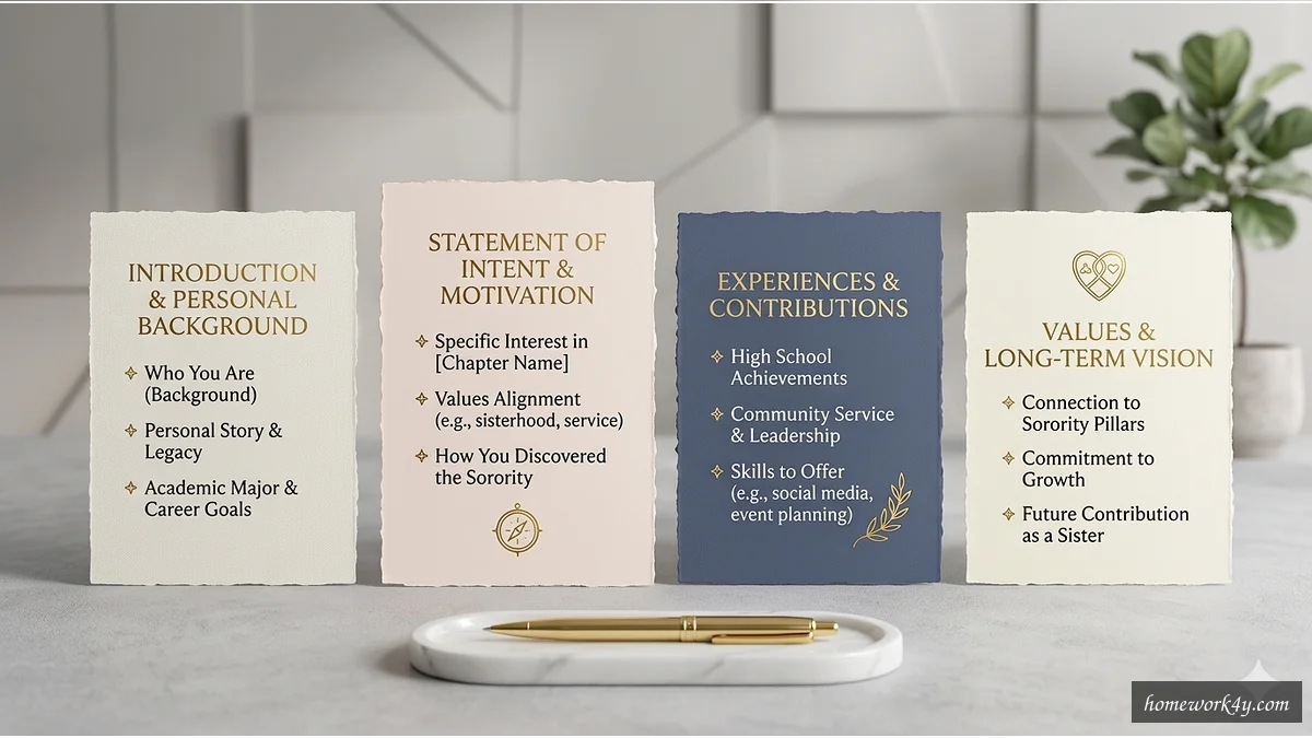 Sorority Interest Letter Components and Structure
