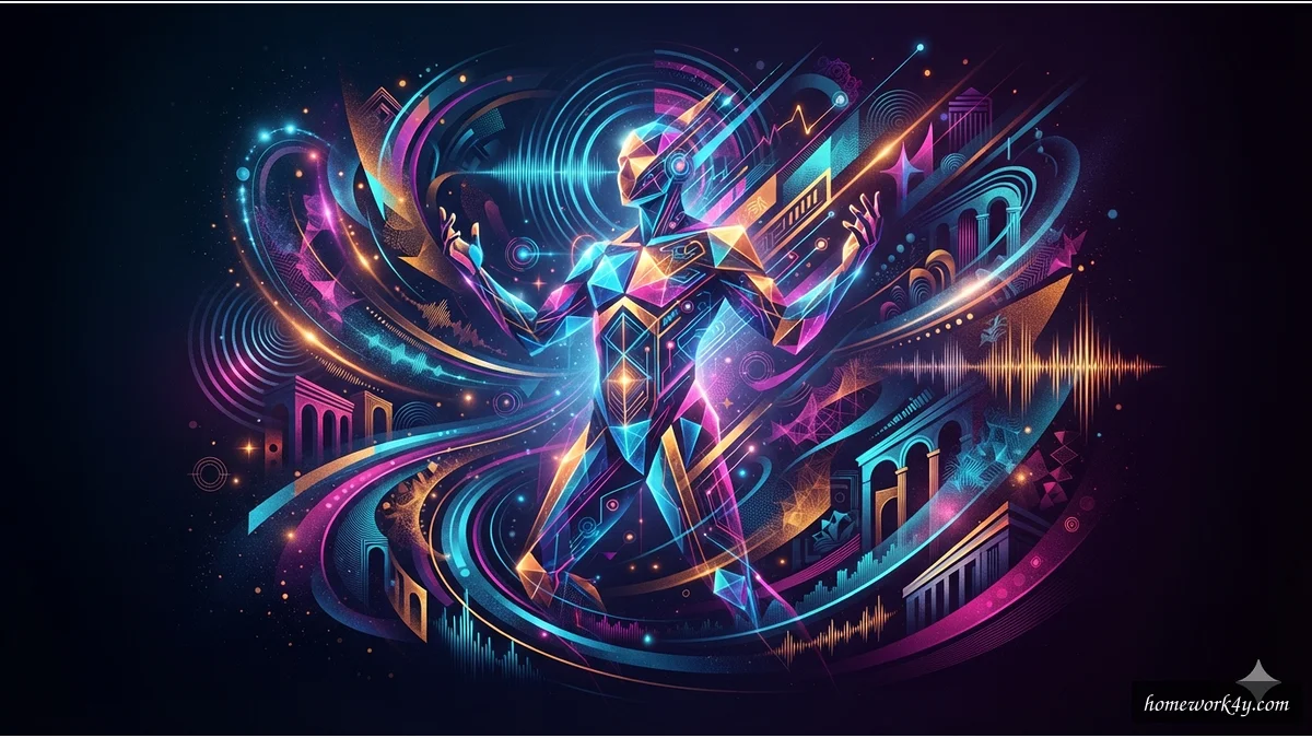 Abstract visualization of the human body in architectural space, highlighting sensory complexity