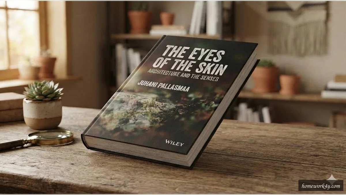 The Eyes of the Skin book cover, showcasing a multi-sensory approach to architecture