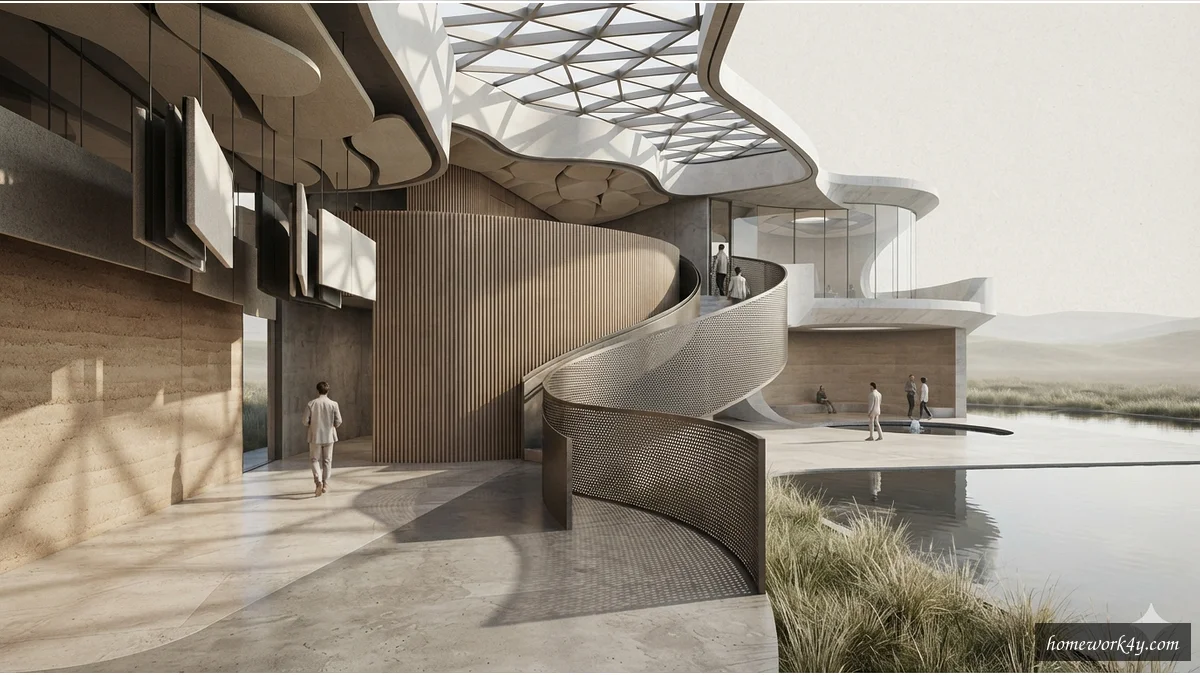 Conceptual representation of multi-sensory architecture, emphasizing human experience
