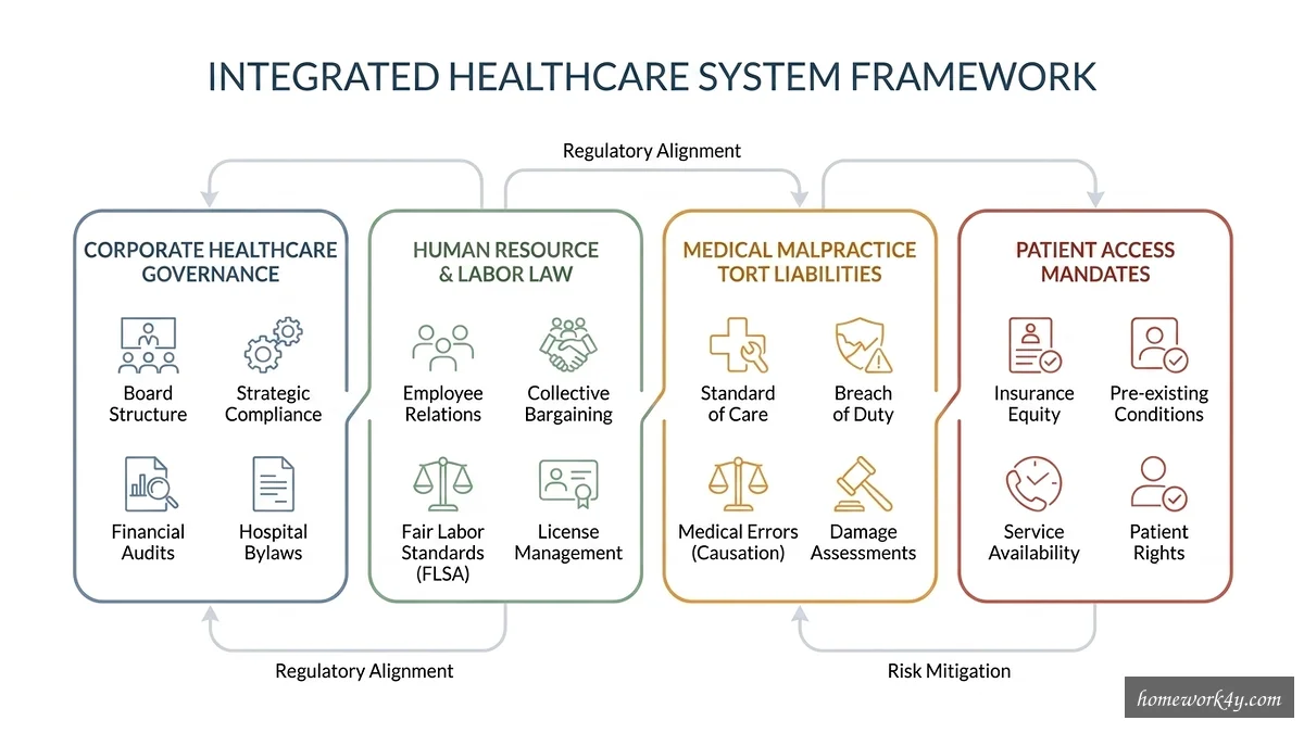 Healthcare system framework illustration
