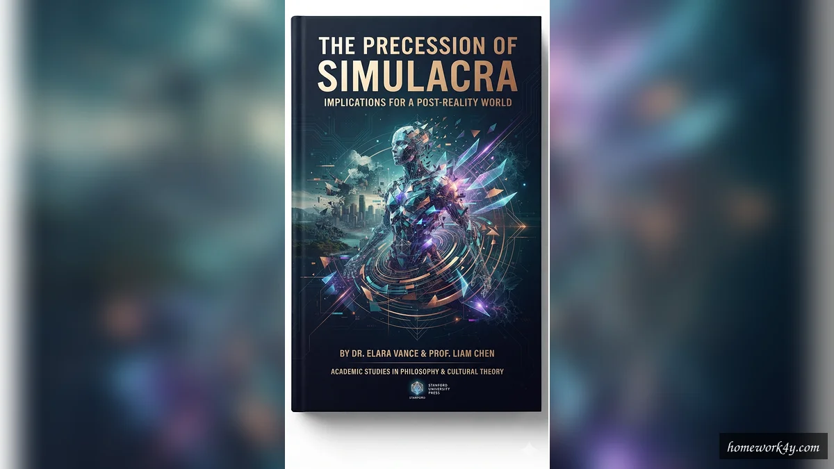 Book cover design for the precession of simulacra