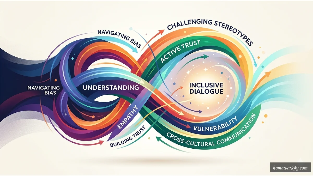 Cross-racial dialogue barrier breakdown visual model